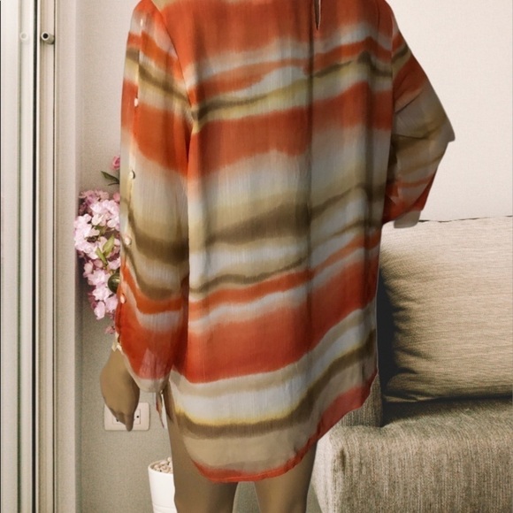 Alfred Dunner-Tye-Dyed Blouse w/lining-EUC-Sz 10 - Picture 9 of 14